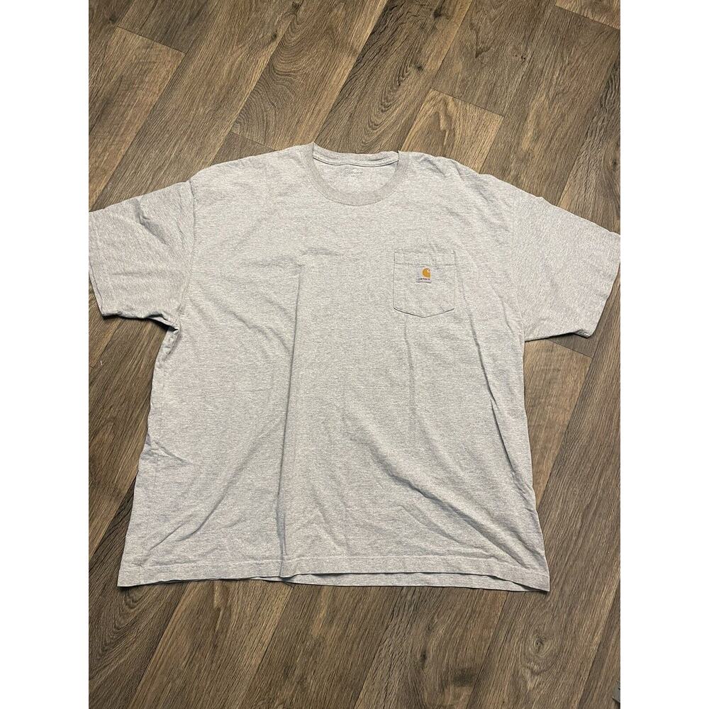 Carhartt Original Fit Short Sleeve Pocket Shirt Gray‎ Men's Size 3XL (Older Tag)